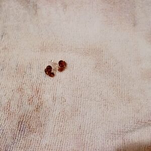 Ladies sterling silver earrings with yellow stones